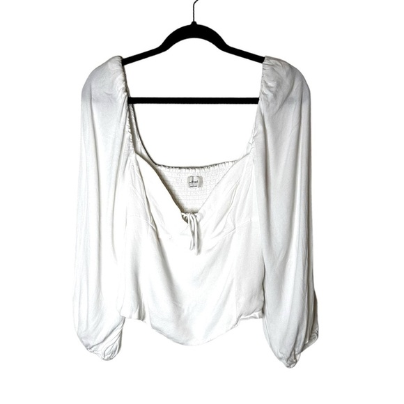 Aritzia Wilfred Novella Blouse- Smocked Back Puff Sleeve Blouse - Picture 8 of 15